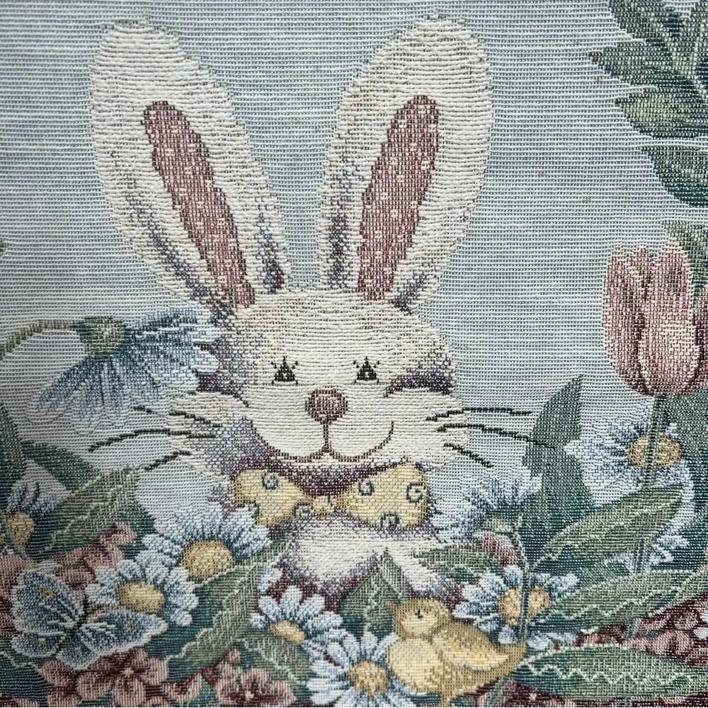 New Creative Enterprises Tapestry Rabbit Bunny Easter Wall Hanging
